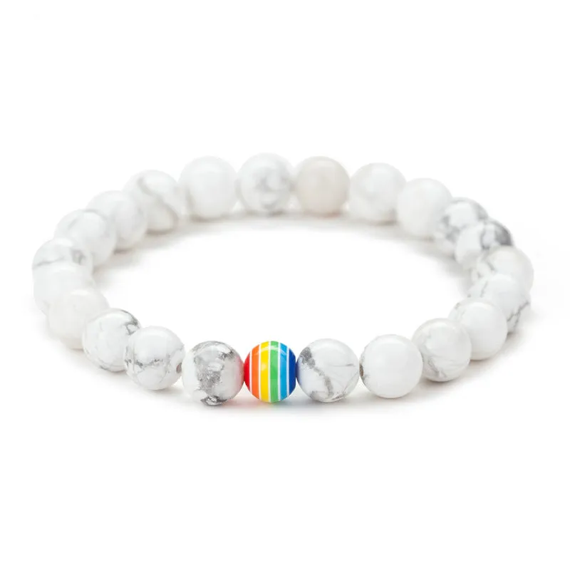 speed sell new white pine sandstone colorful gay bracelet cross-border e-commerce special bracelet