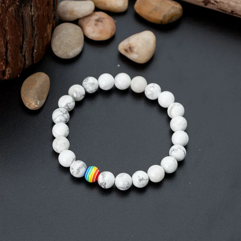 speed sell new white pine sandstone colorful gay bracelet cross-border e-commerce special bracelet