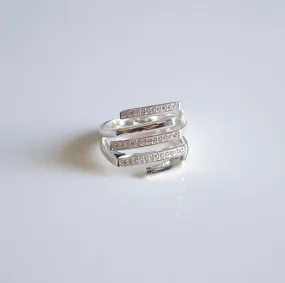 Stacked Sparkle Dinner Statement Ring