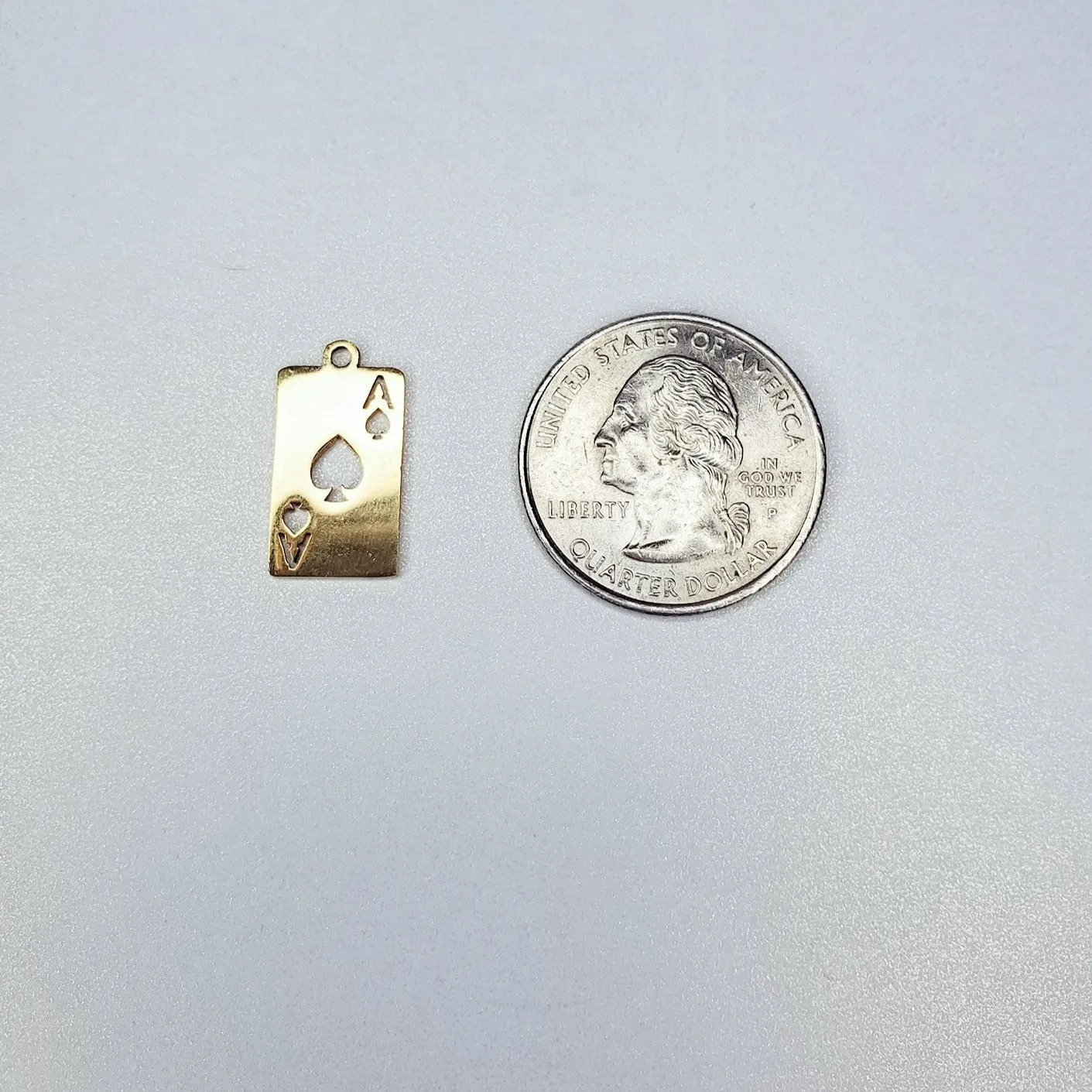 Stainless Steel Poker Card Charm