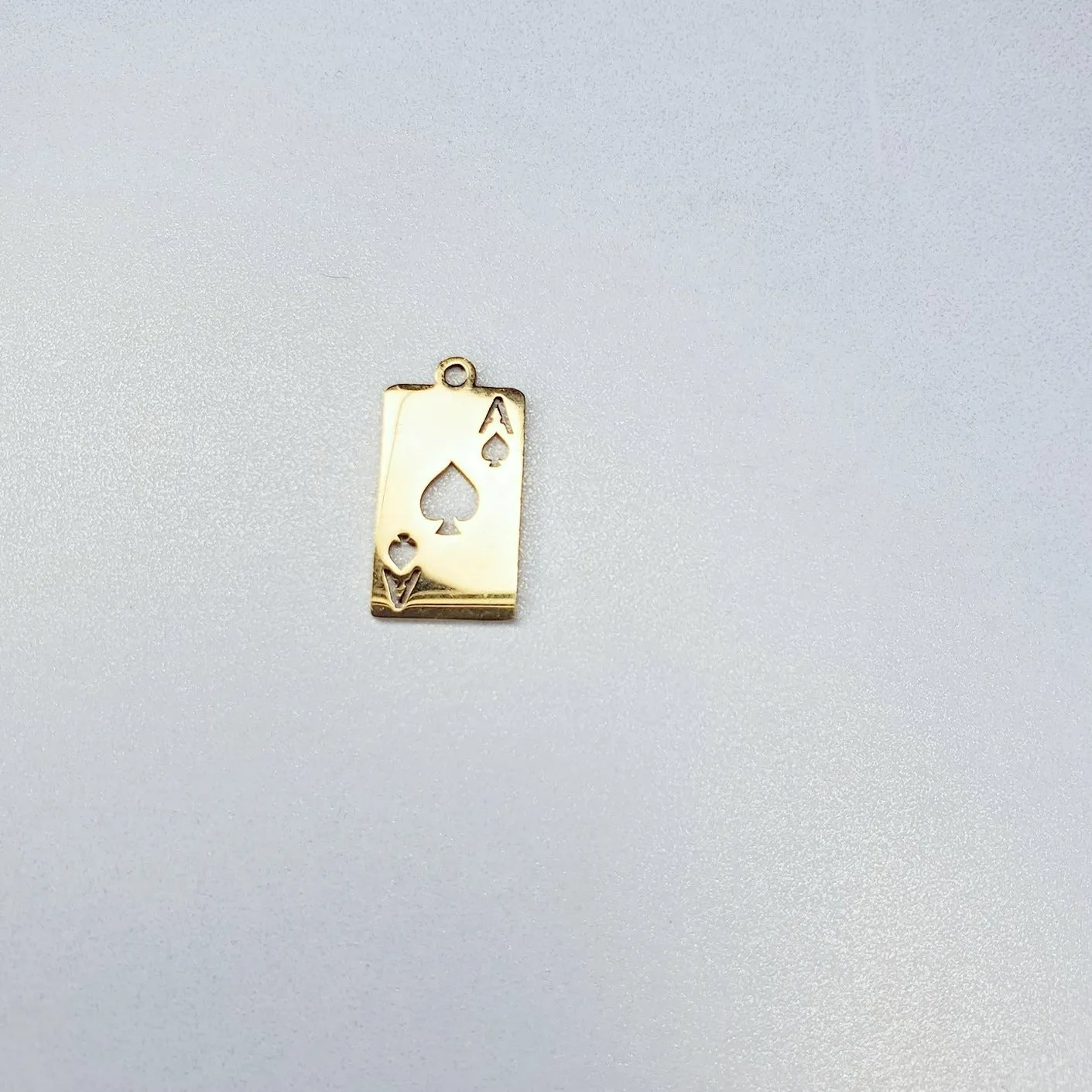 Stainless Steel Poker Card Charm