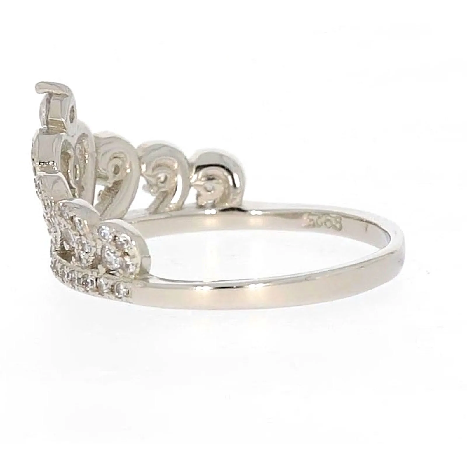 Sterling Silver Cubic Zirconia Tiara Ring