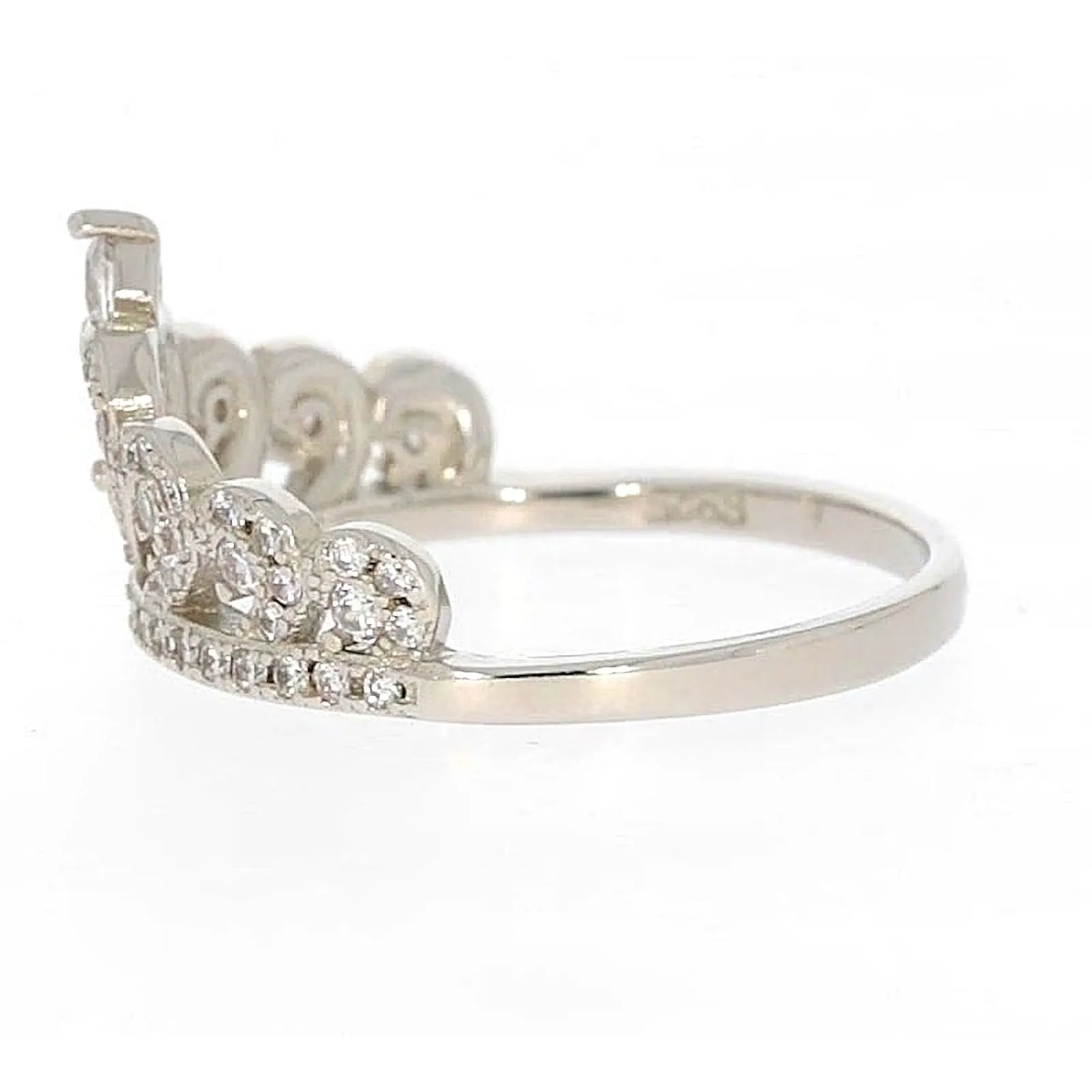 Sterling Silver Cubic Zirconia Tiara Ring