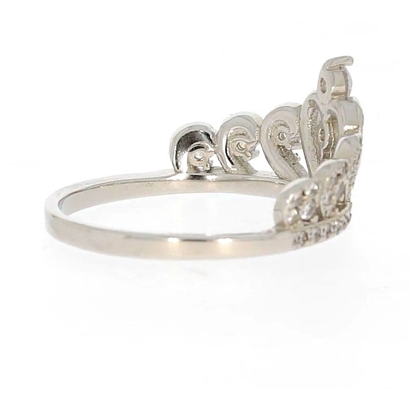 Sterling Silver Cubic Zirconia Tiara Ring
