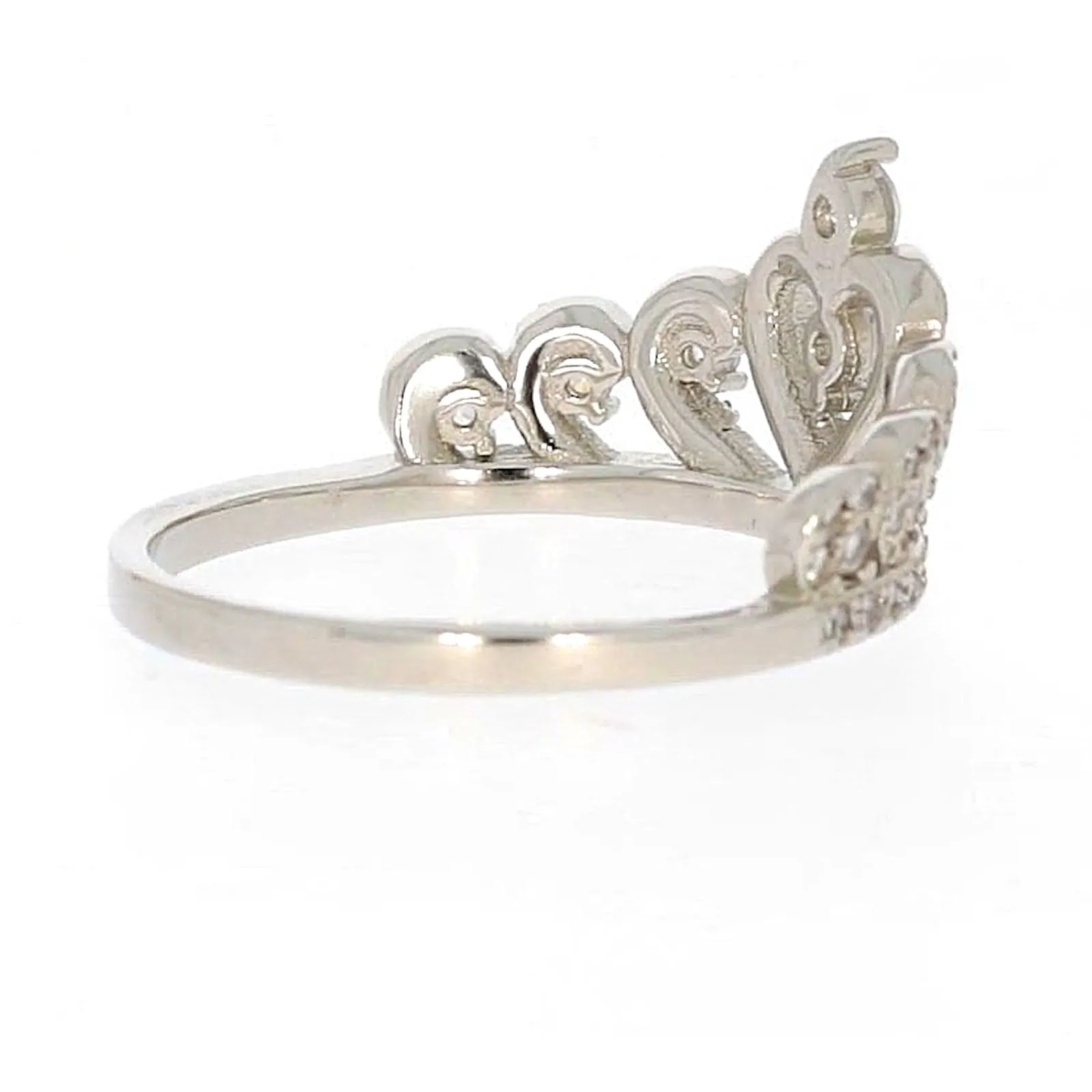 Sterling Silver Cubic Zirconia Tiara Ring