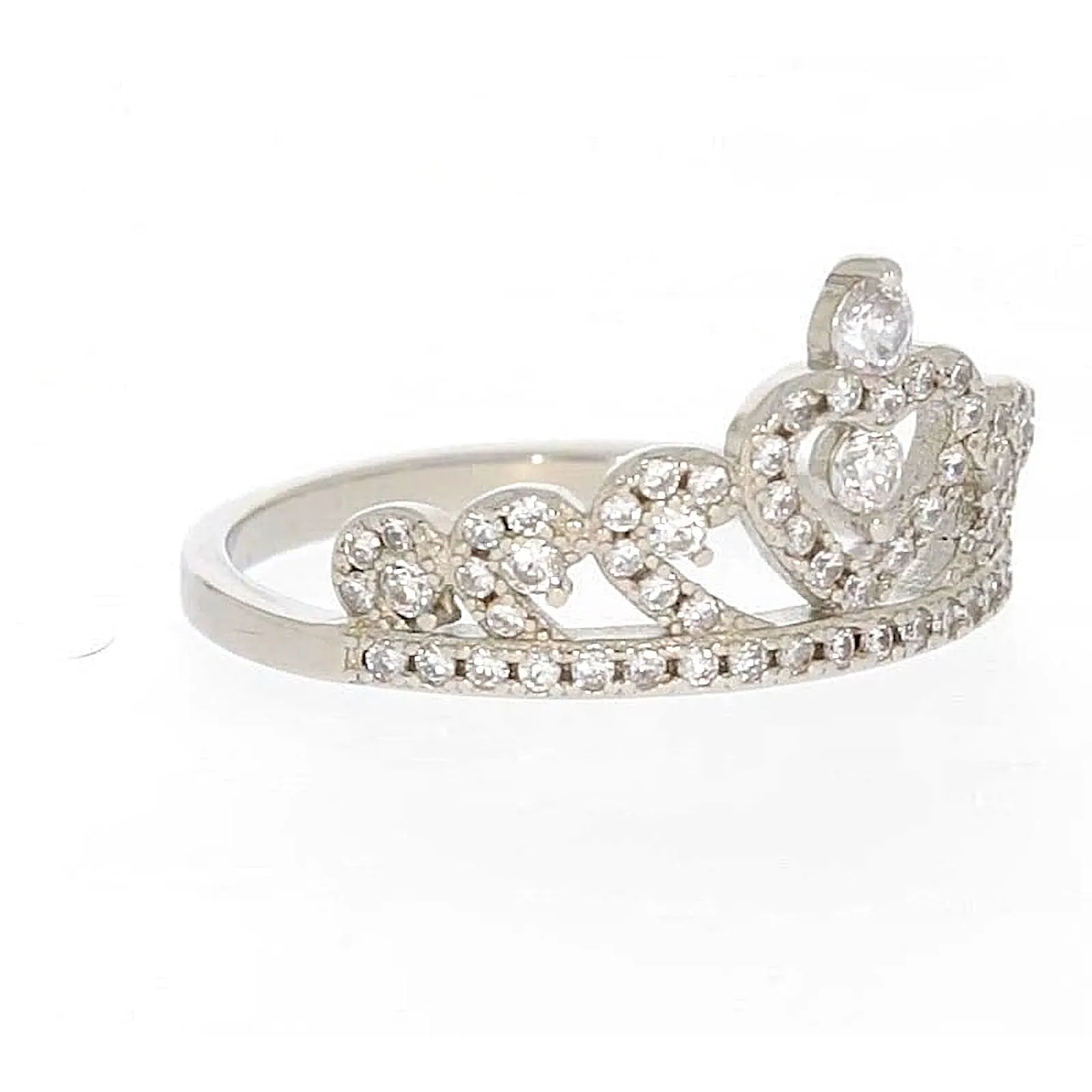 Sterling Silver Cubic Zirconia Tiara Ring