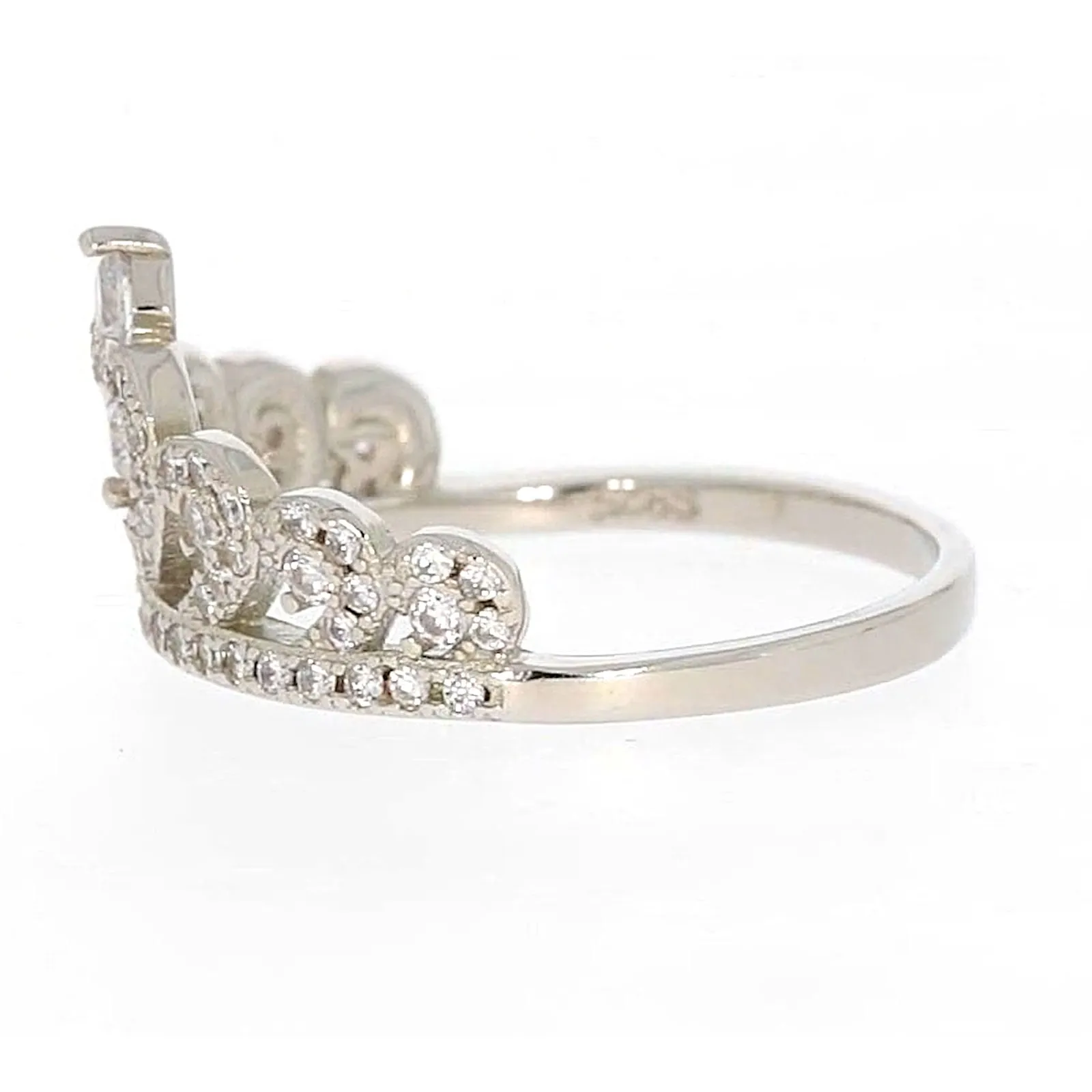 Sterling Silver Cubic Zirconia Tiara Ring