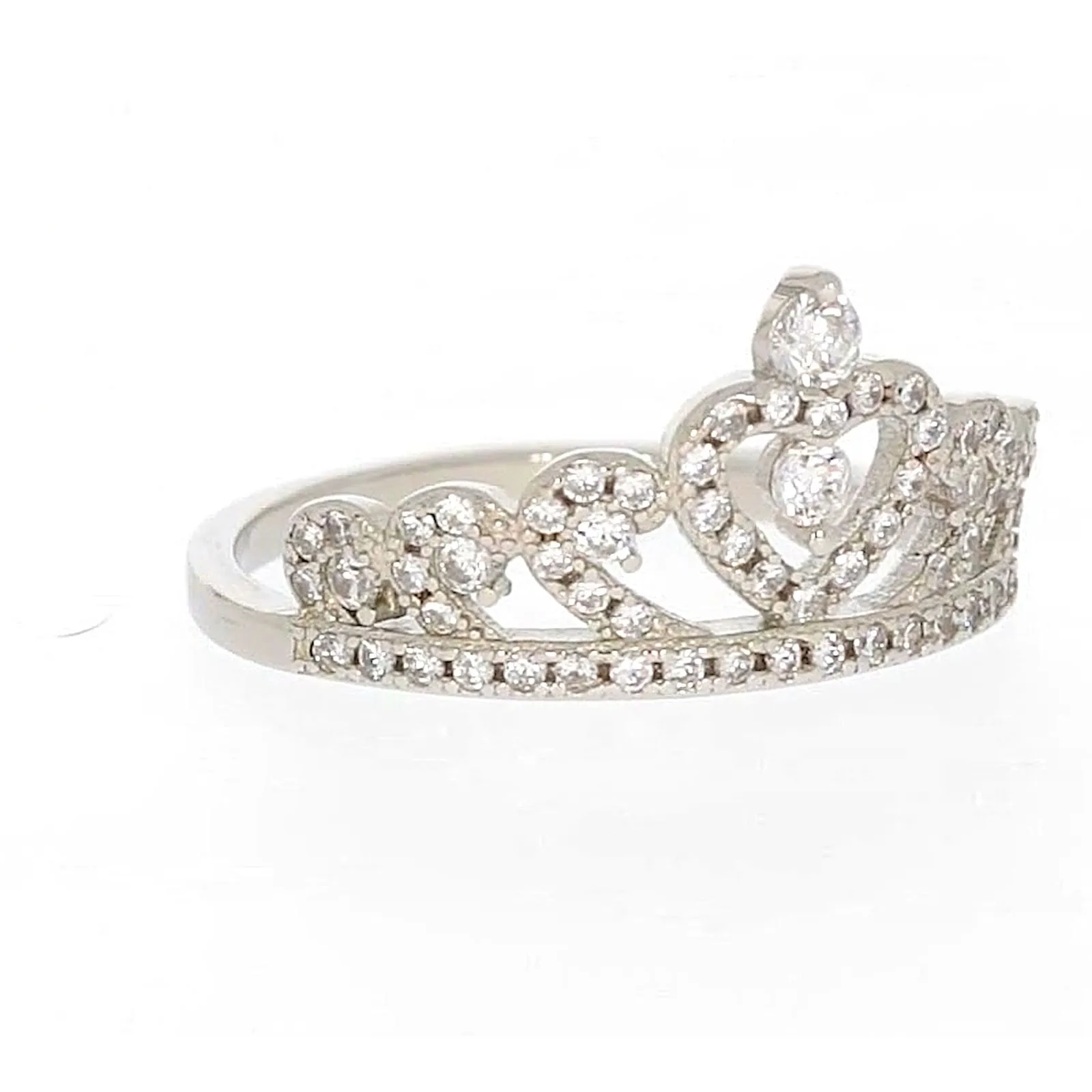 Sterling Silver Cubic Zirconia Tiara Ring