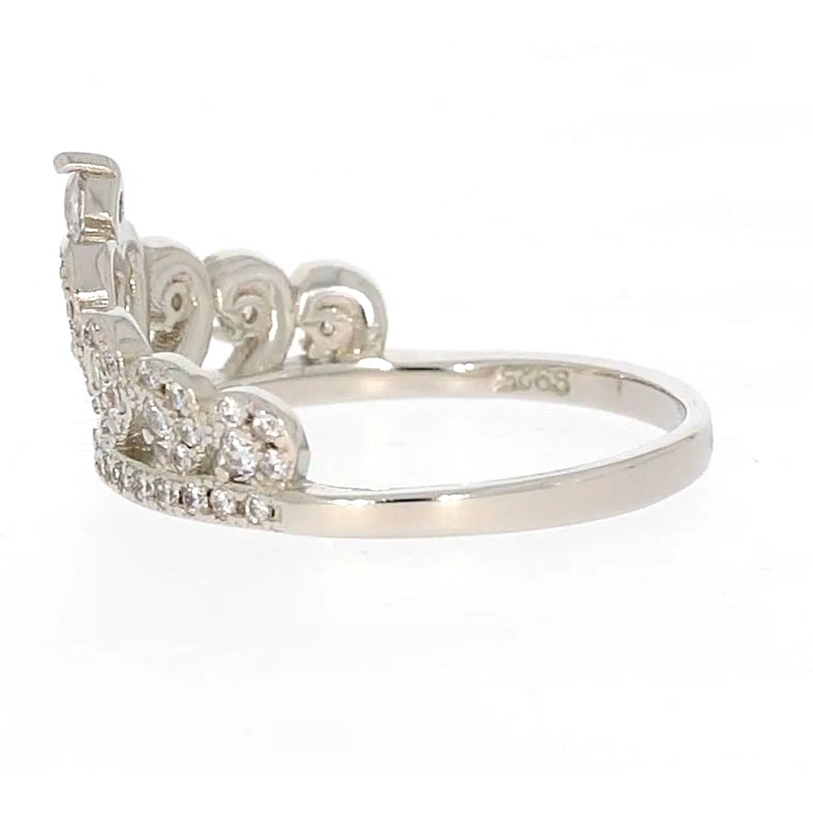 Sterling Silver Cubic Zirconia Tiara Ring