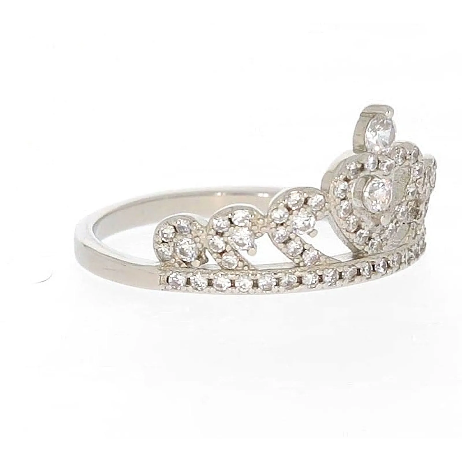 Sterling Silver Cubic Zirconia Tiara Ring