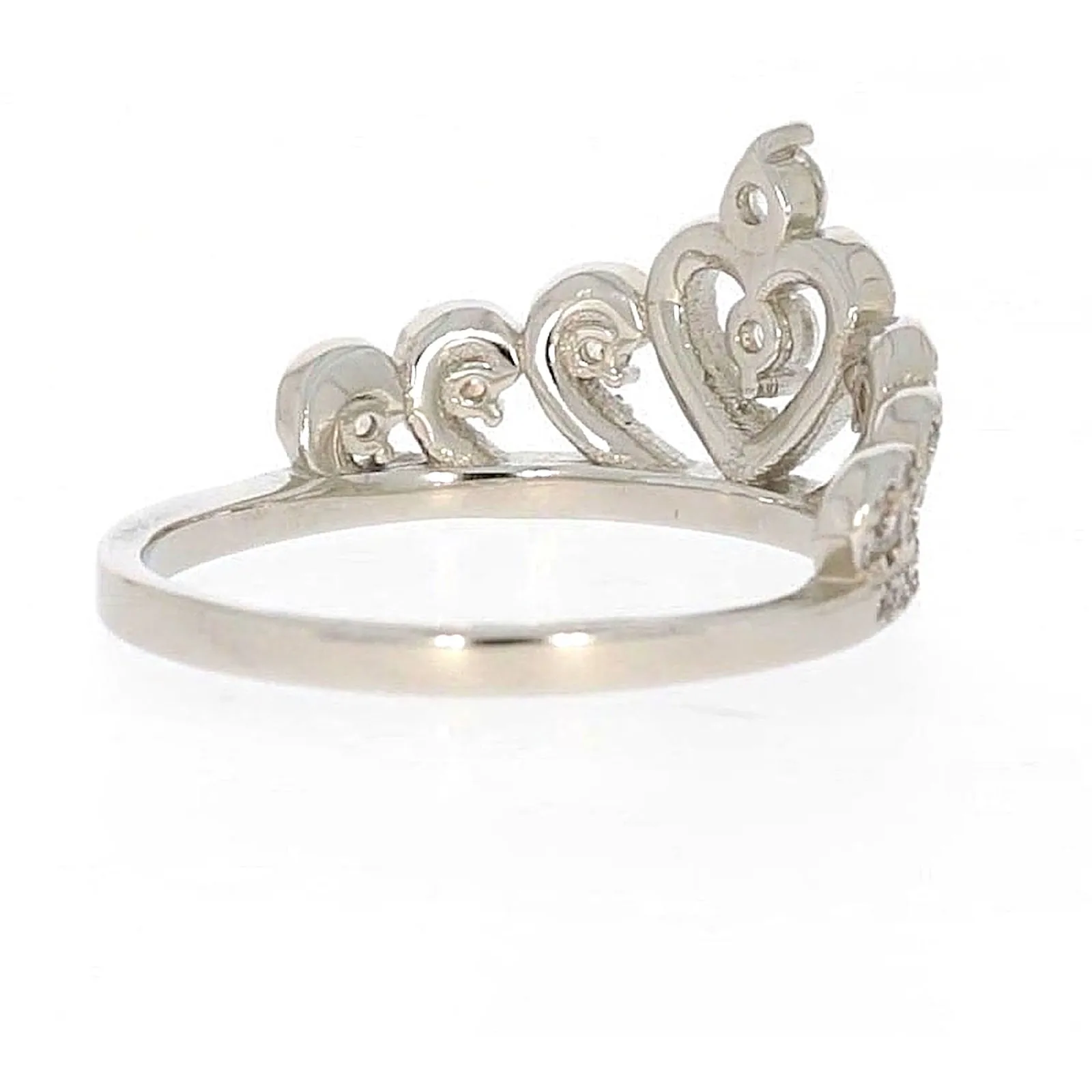 Sterling Silver Cubic Zirconia Tiara Ring