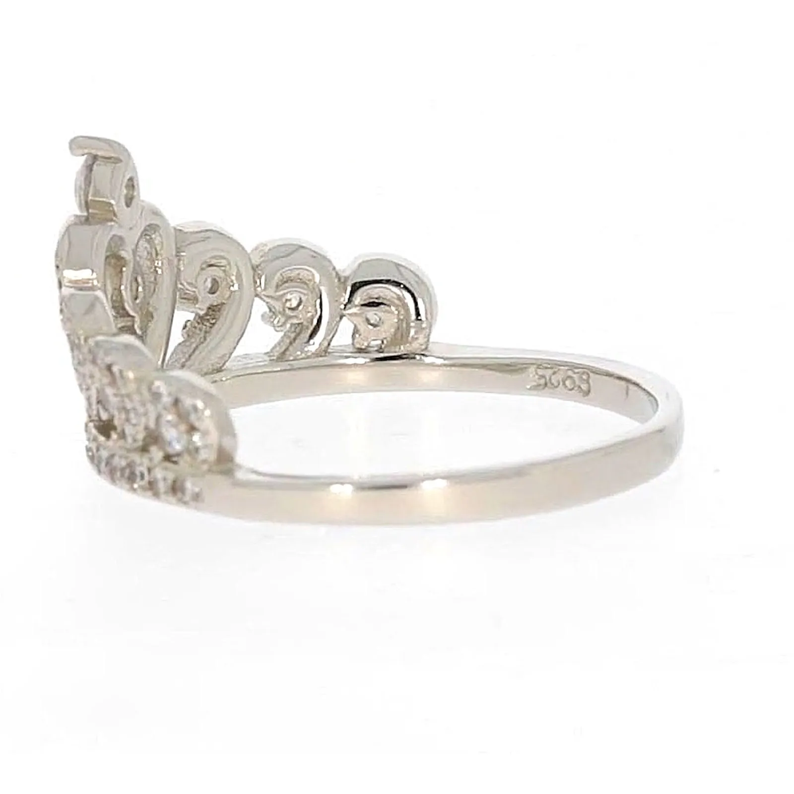 Sterling Silver Cubic Zirconia Tiara Ring