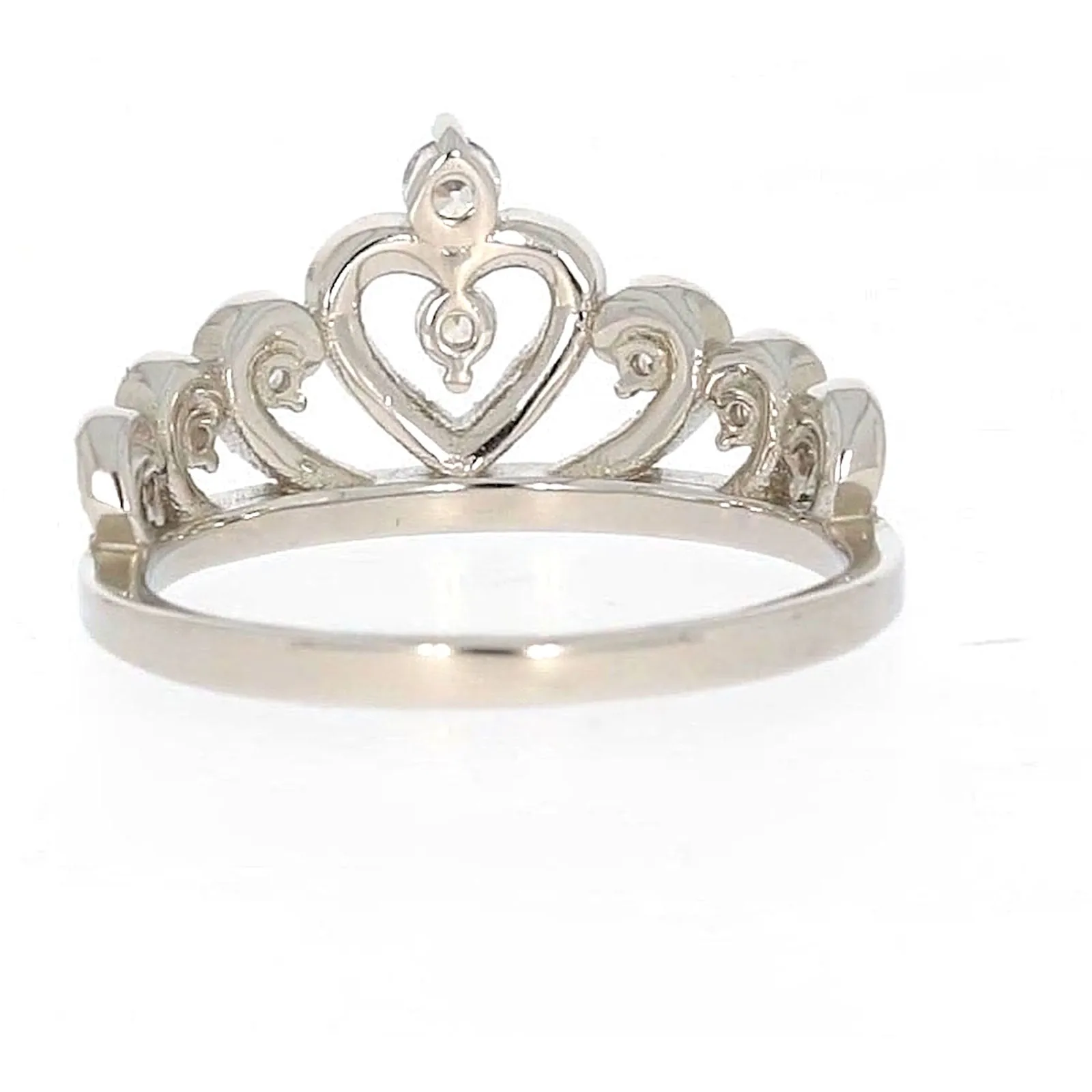 Sterling Silver Cubic Zirconia Tiara Ring