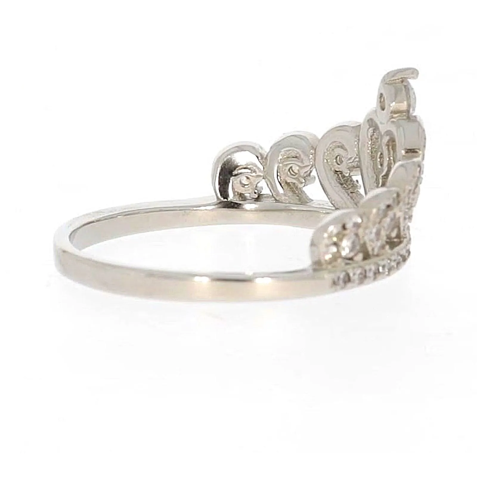 Sterling Silver Cubic Zirconia Tiara Ring