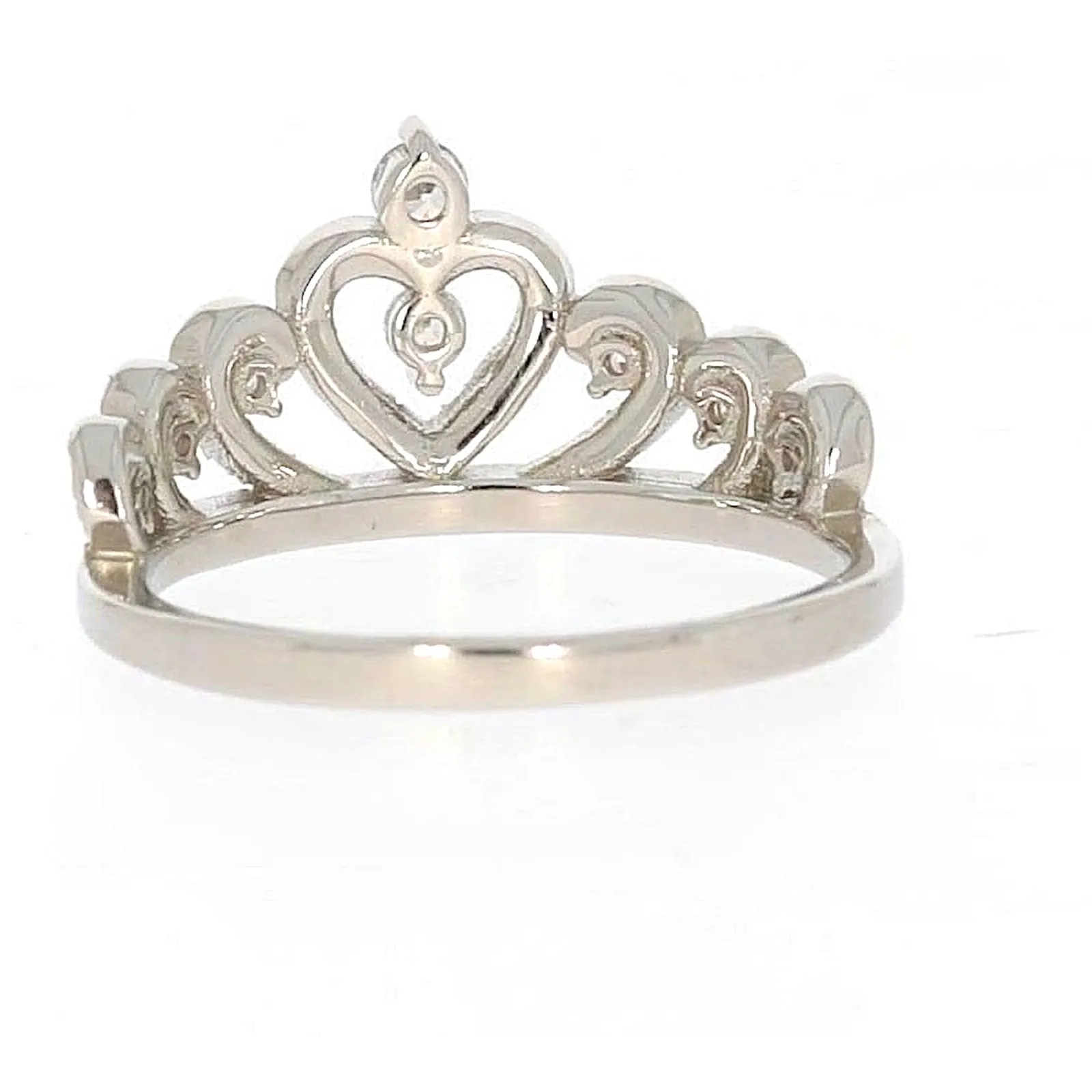 Sterling Silver Cubic Zirconia Tiara Ring
