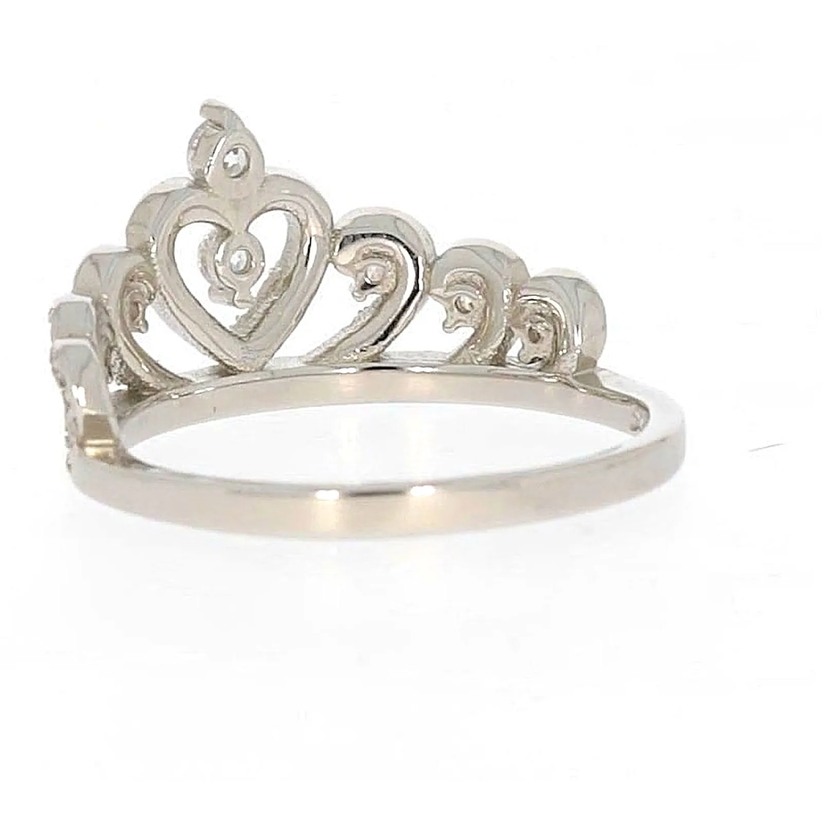 Sterling Silver Cubic Zirconia Tiara Ring