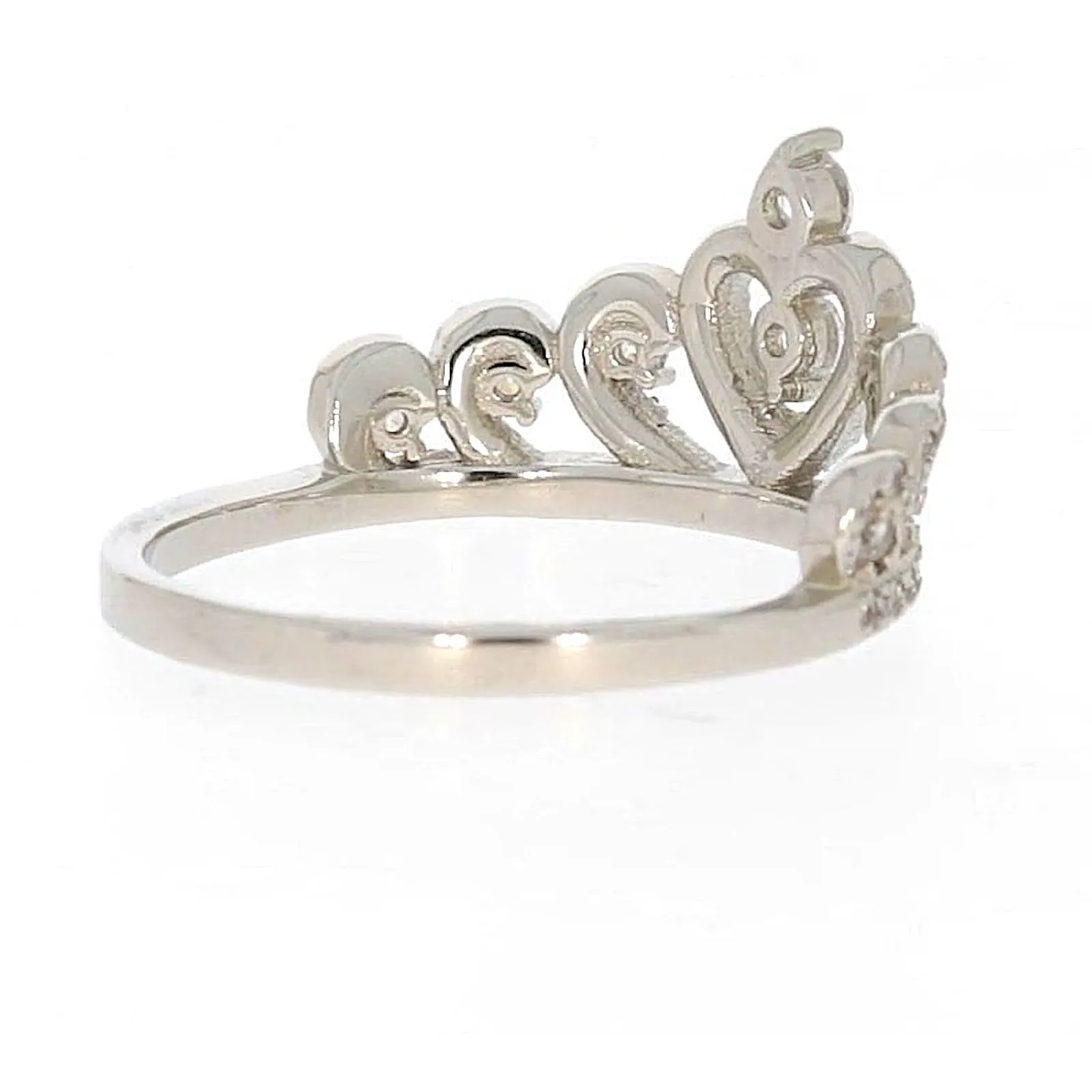 Sterling Silver Cubic Zirconia Tiara Ring