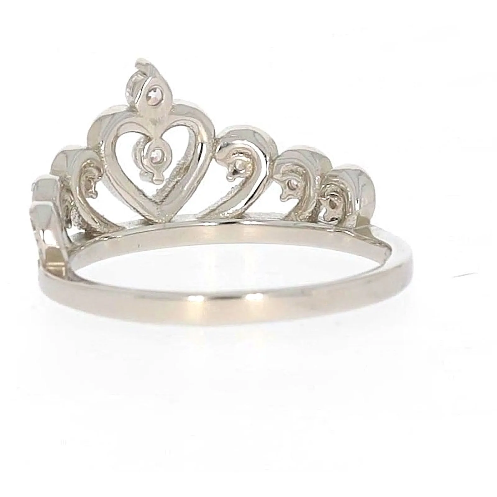 Sterling Silver Cubic Zirconia Tiara Ring