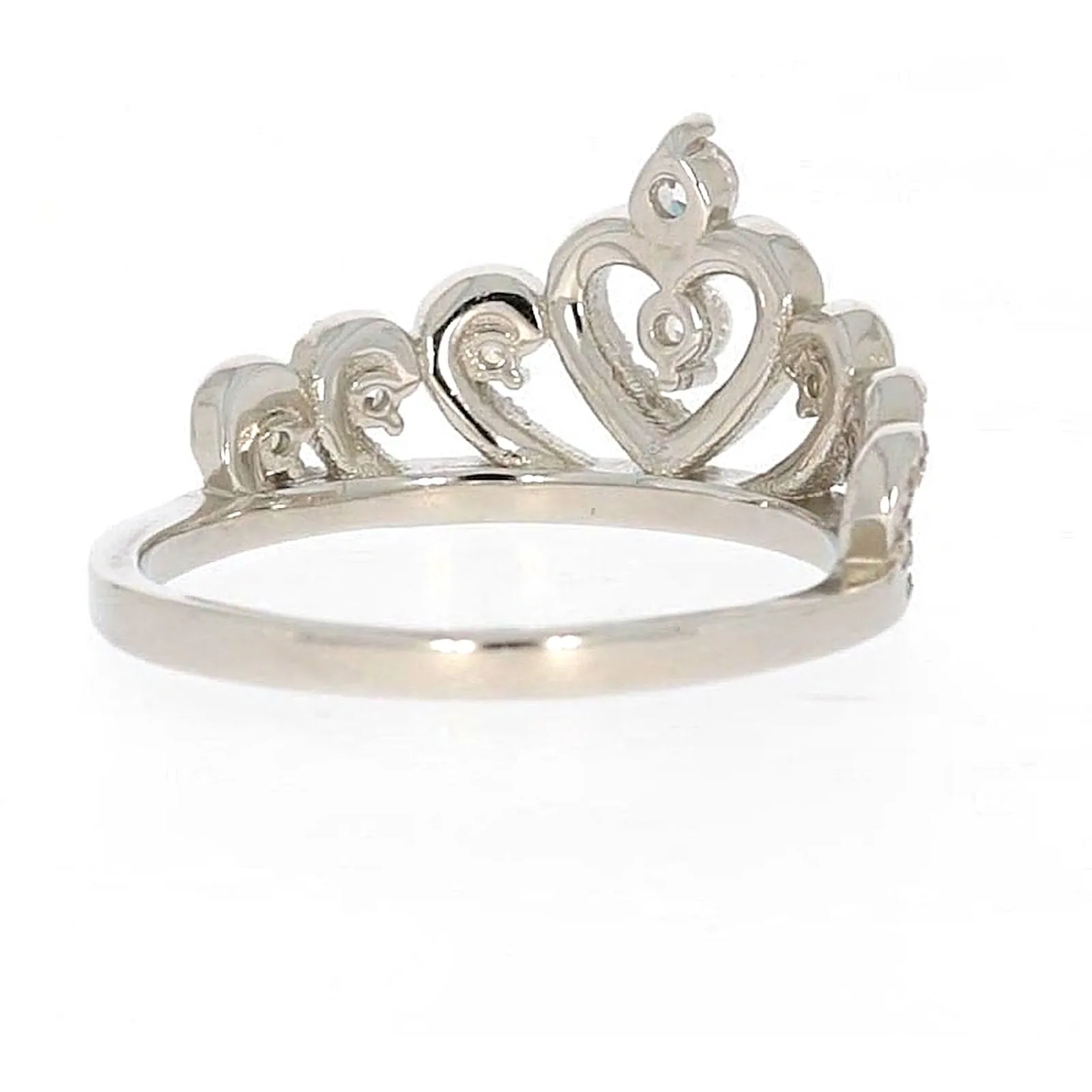 Sterling Silver Cubic Zirconia Tiara Ring