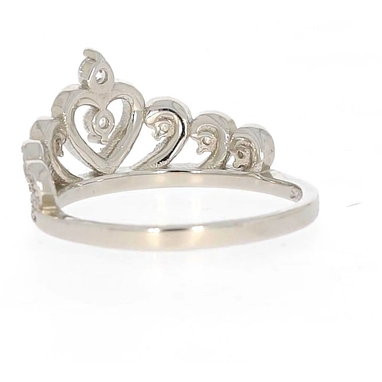 Sterling Silver Cubic Zirconia Tiara Ring