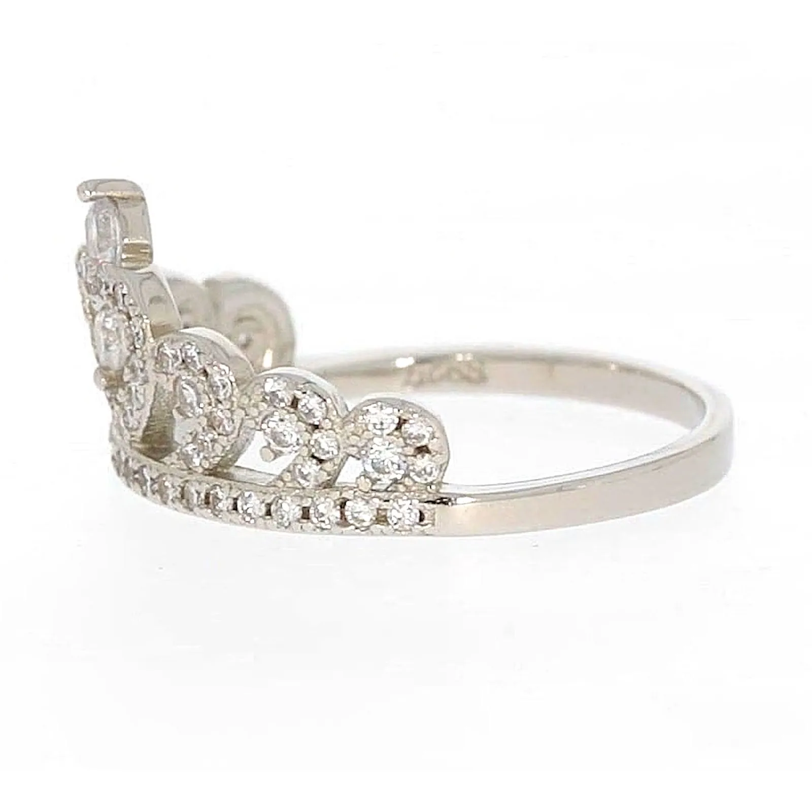 Sterling Silver Cubic Zirconia Tiara Ring