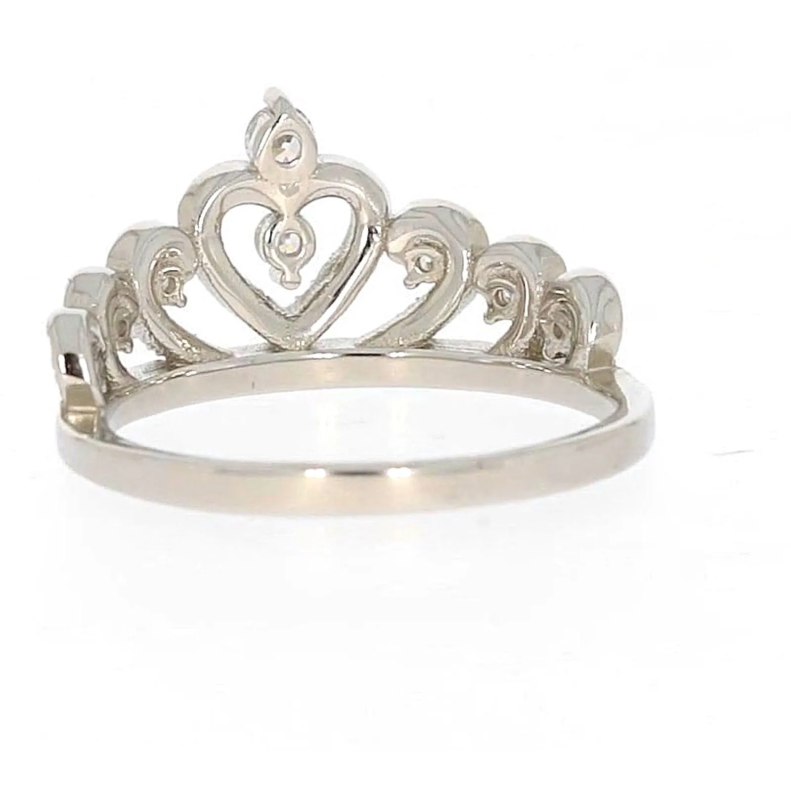 Sterling Silver Cubic Zirconia Tiara Ring