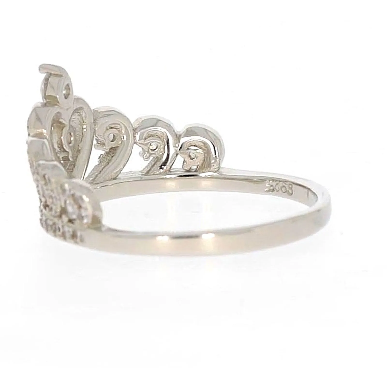 Sterling Silver Cubic Zirconia Tiara Ring