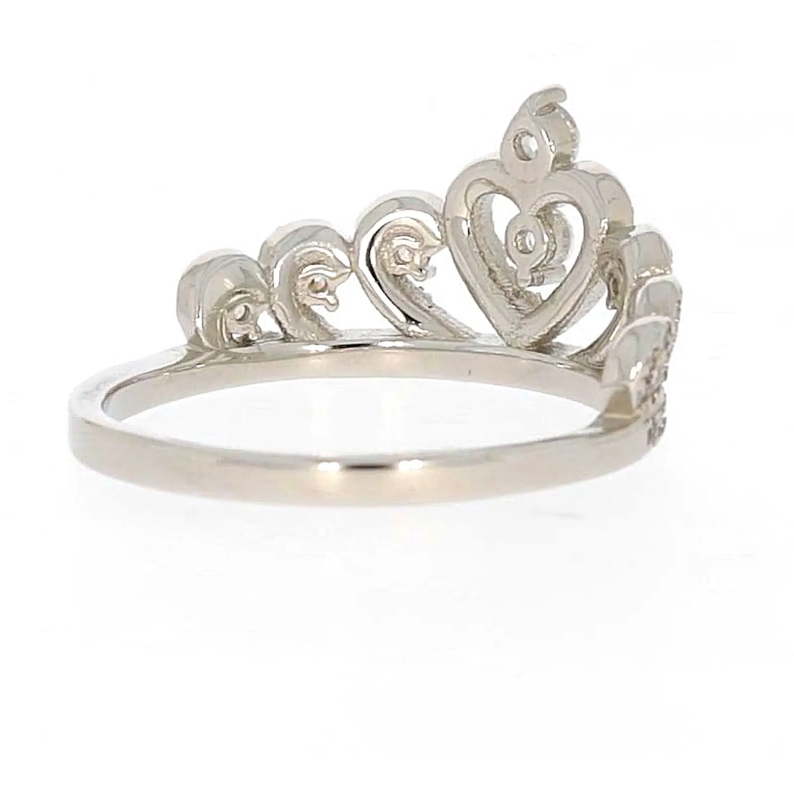 Sterling Silver Cubic Zirconia Tiara Ring