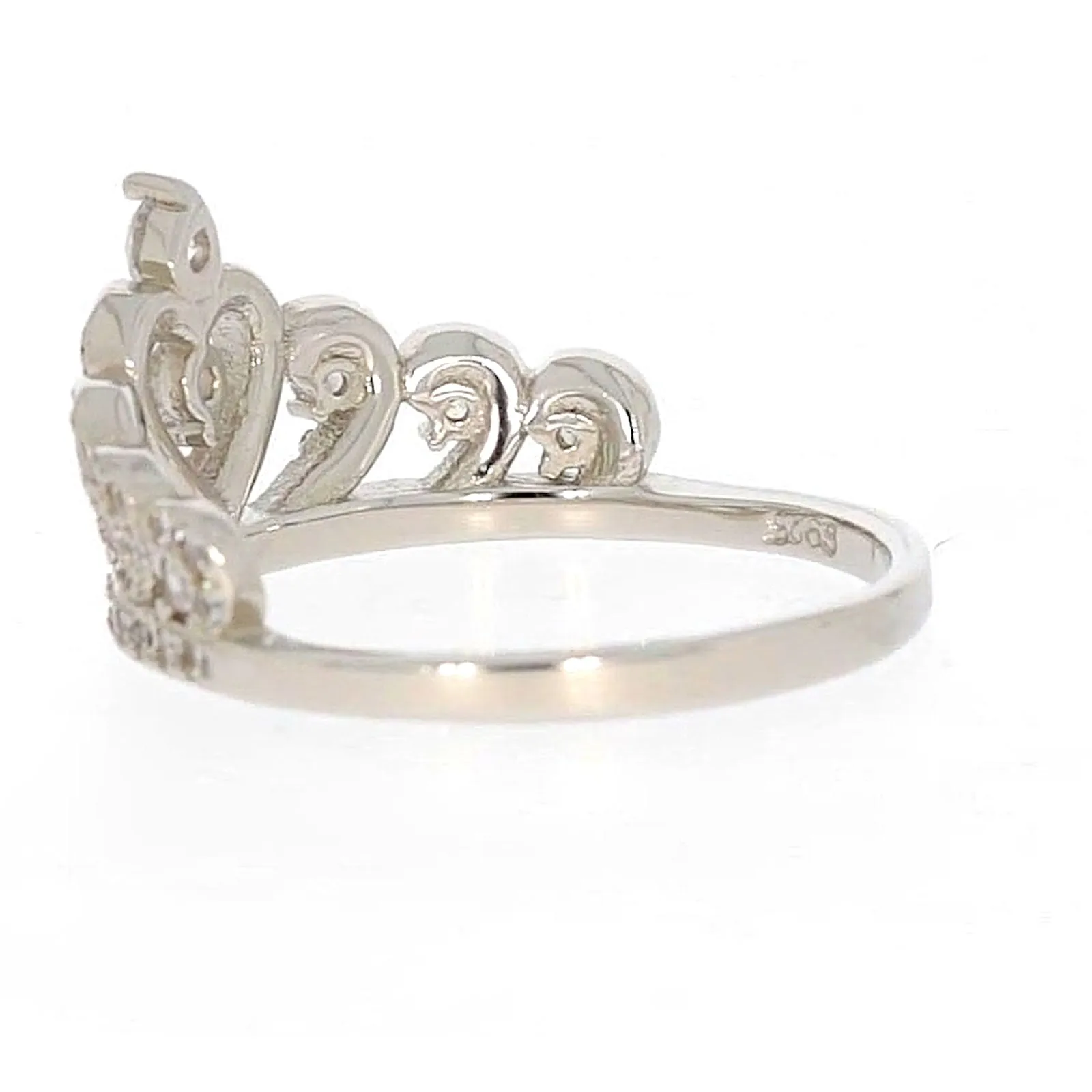 Sterling Silver Cubic Zirconia Tiara Ring
