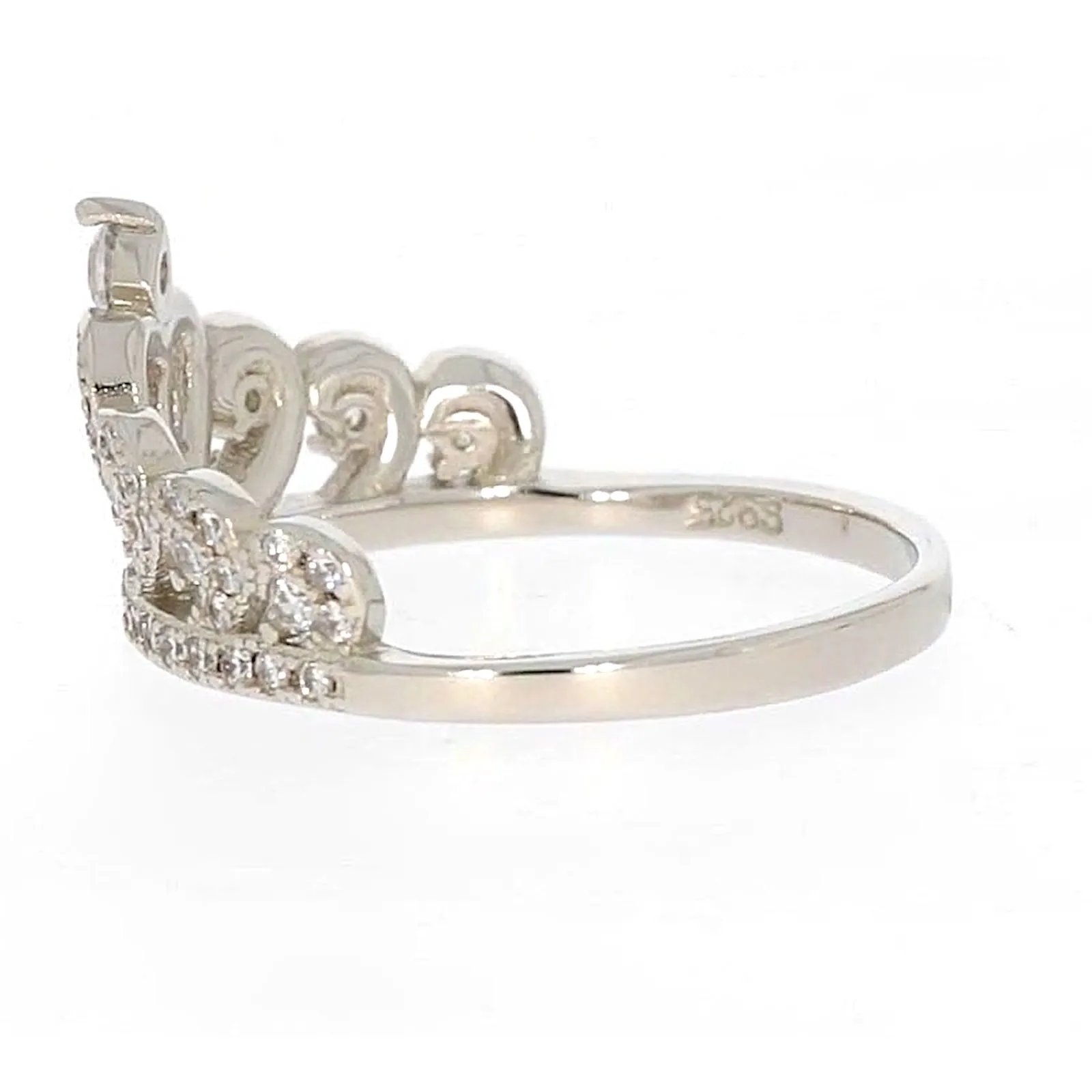 Sterling Silver Cubic Zirconia Tiara Ring
