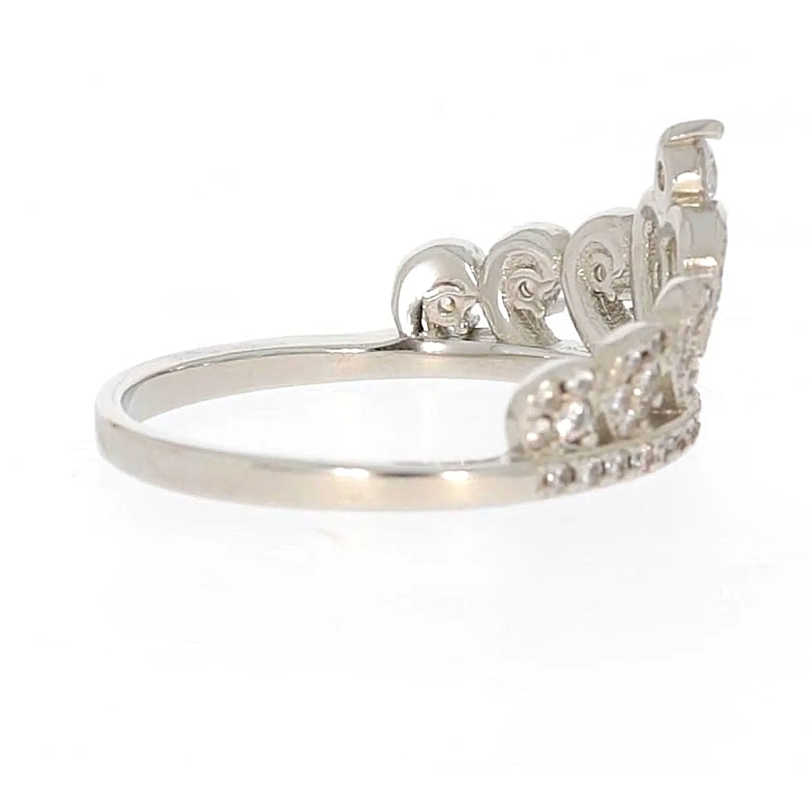 Sterling Silver Cubic Zirconia Tiara Ring