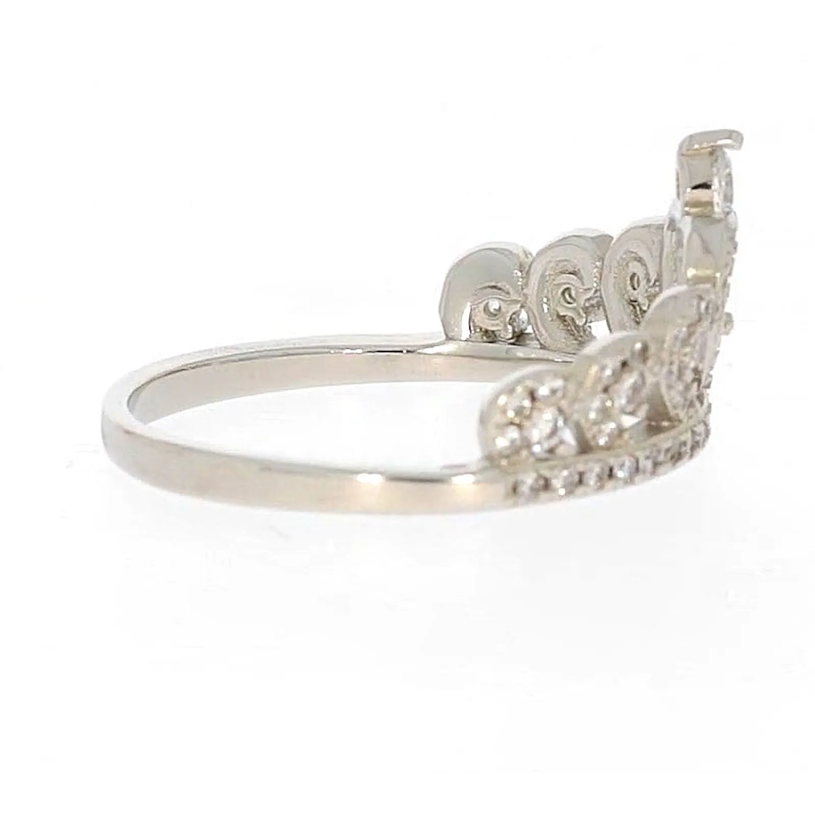 Sterling Silver Cubic Zirconia Tiara Ring