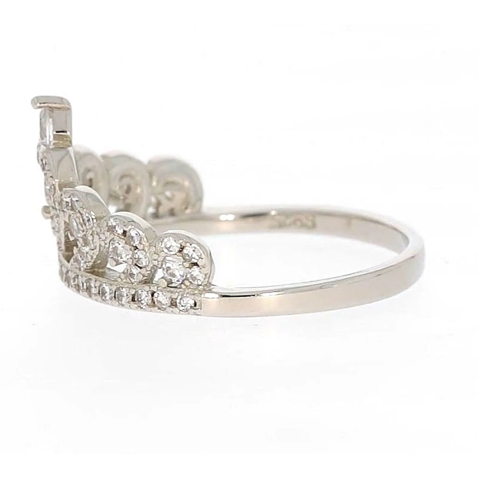 Sterling Silver Cubic Zirconia Tiara Ring