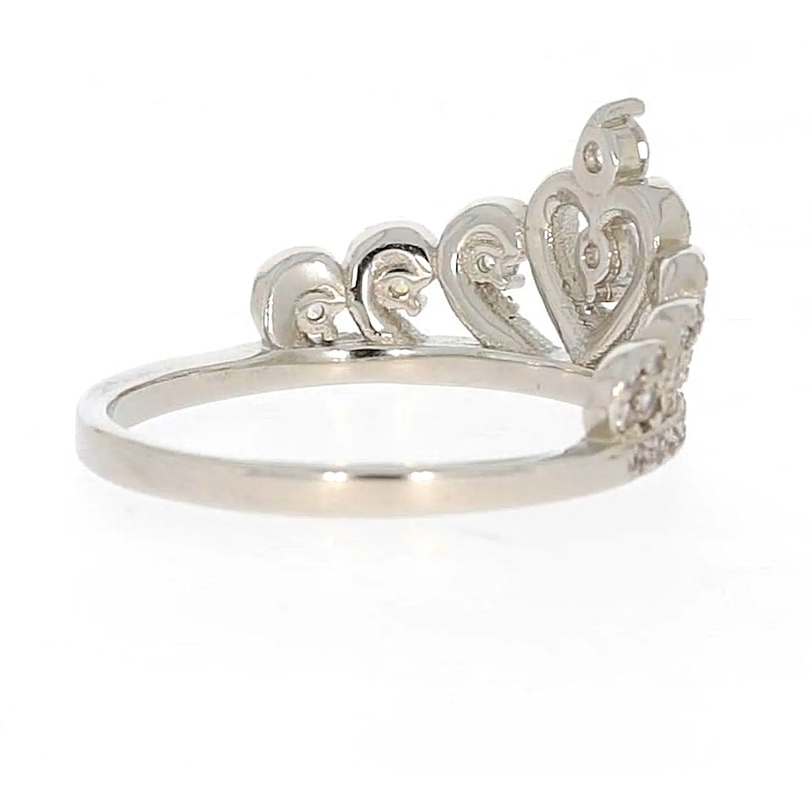 Sterling Silver Cubic Zirconia Tiara Ring