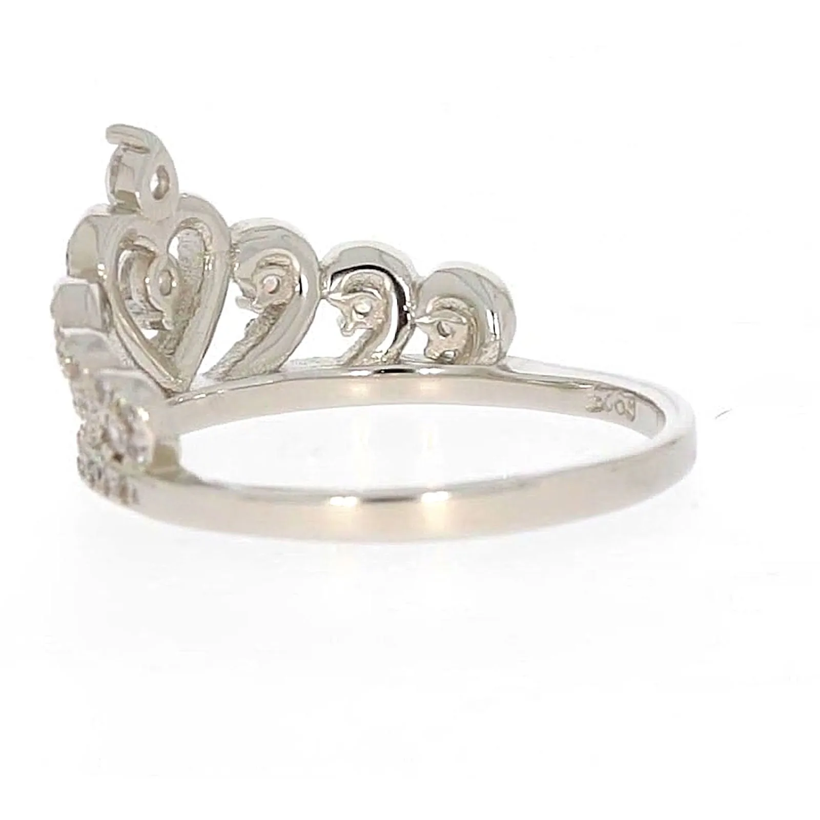 Sterling Silver Cubic Zirconia Tiara Ring