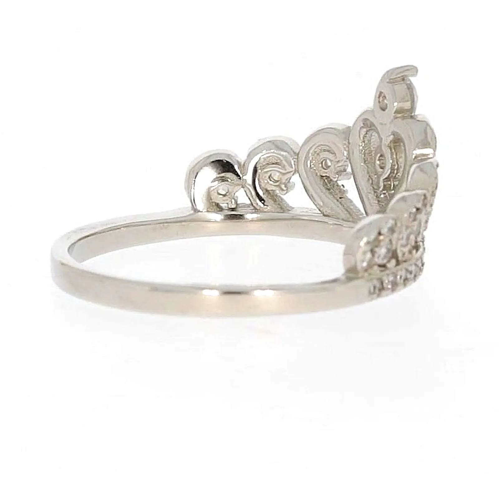 Sterling Silver Cubic Zirconia Tiara Ring
