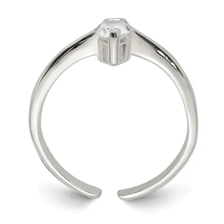 Sterling Silver CZ Toe Ring