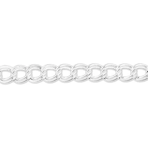 Sterling Silver Double Link Bracelet for Charms - Various Lengths