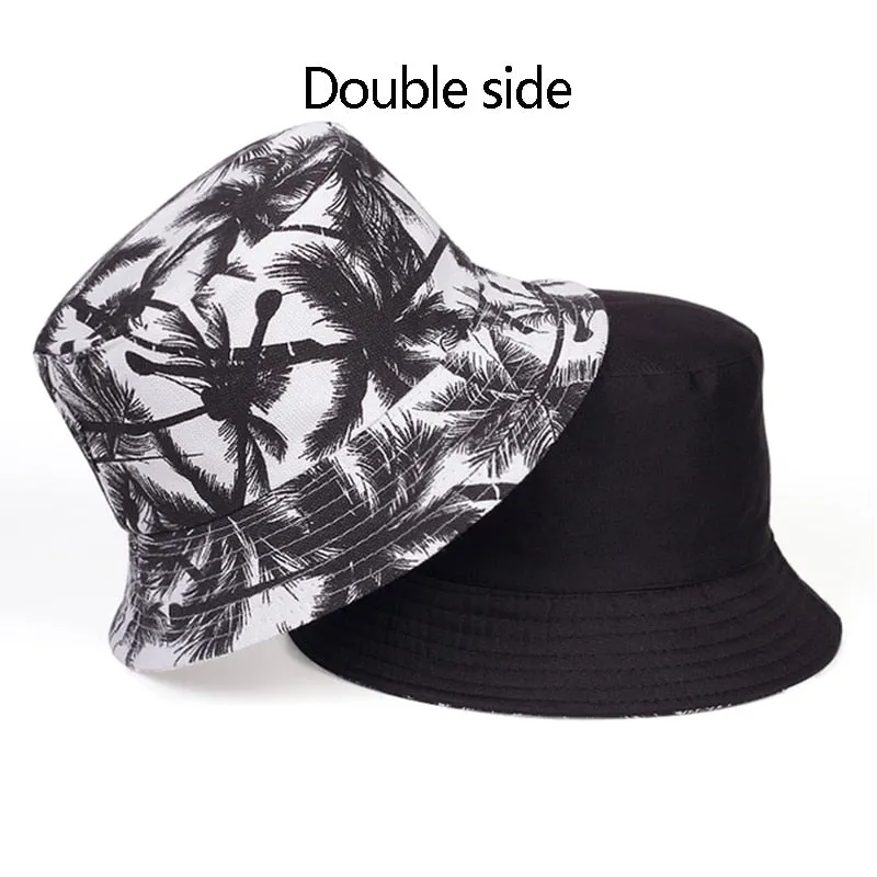 summer cotton bucket hat dairy cow Striped print Fisherman Hats Hip Hop outdoor travel panama cap Sun caps for men Women