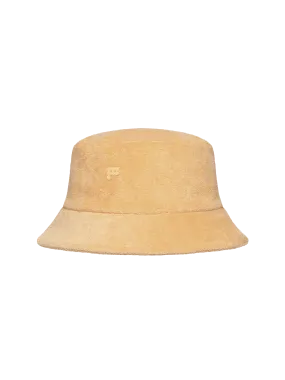 Summer Towelling Bucket Hat—dark sand