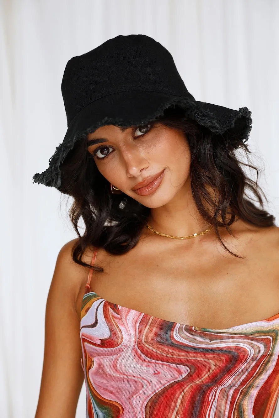 Sun Shower Bucket Hat Black