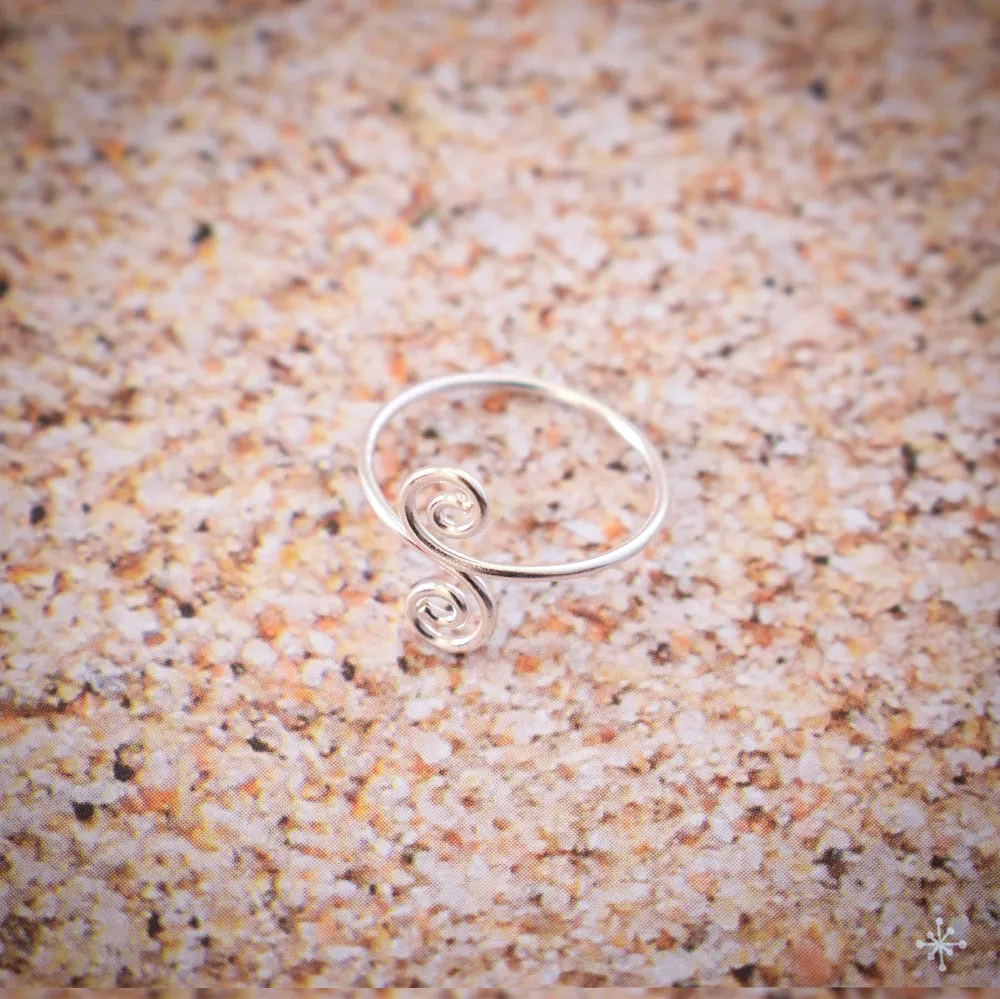 Swirl Sterling Silver Toe Ring