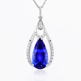 Tanzanite and Diamond Pendant