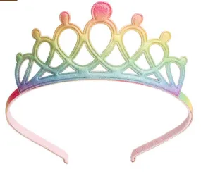 Tiara Headband- Bright Rainbow