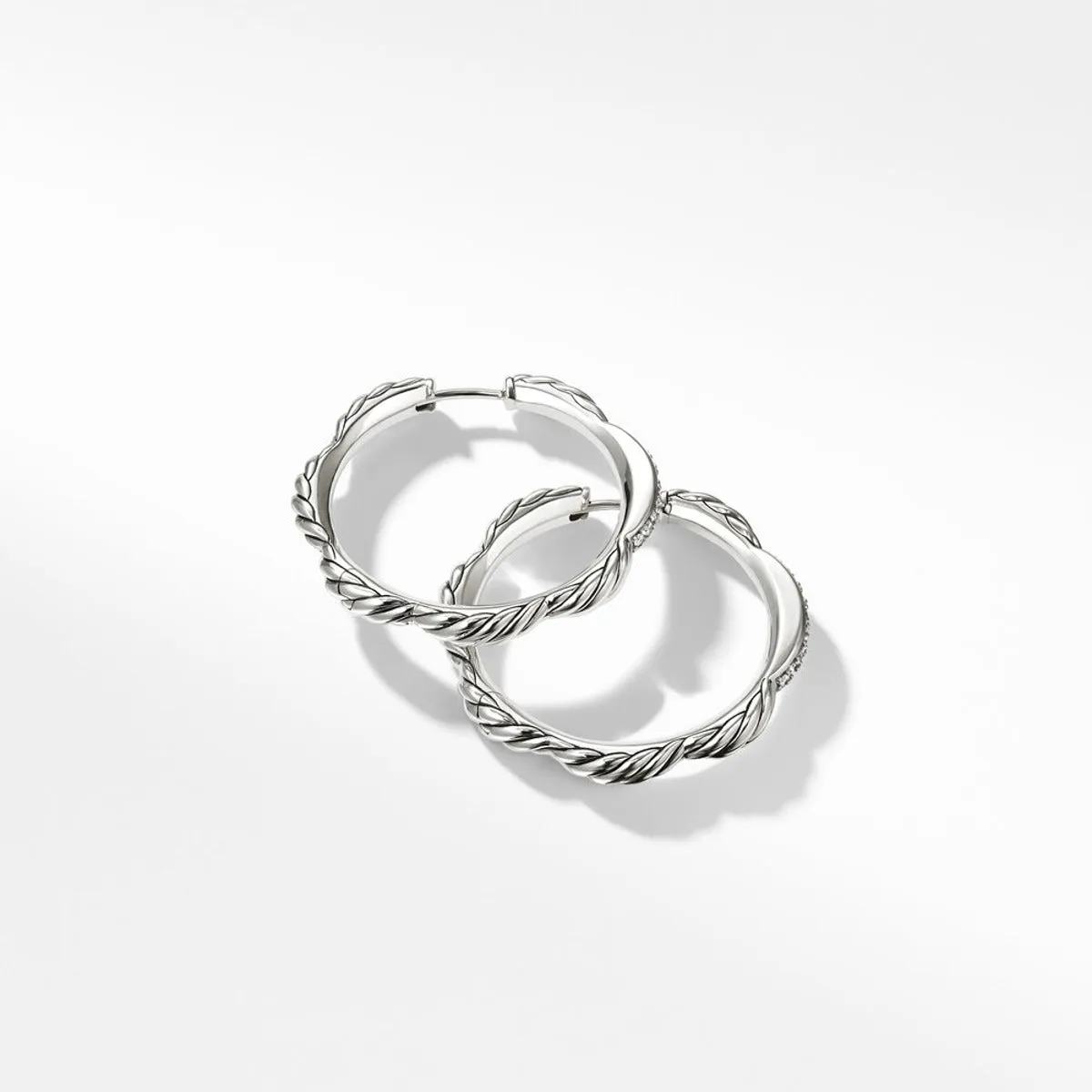 Tides Hoop Earrings with Diamonds