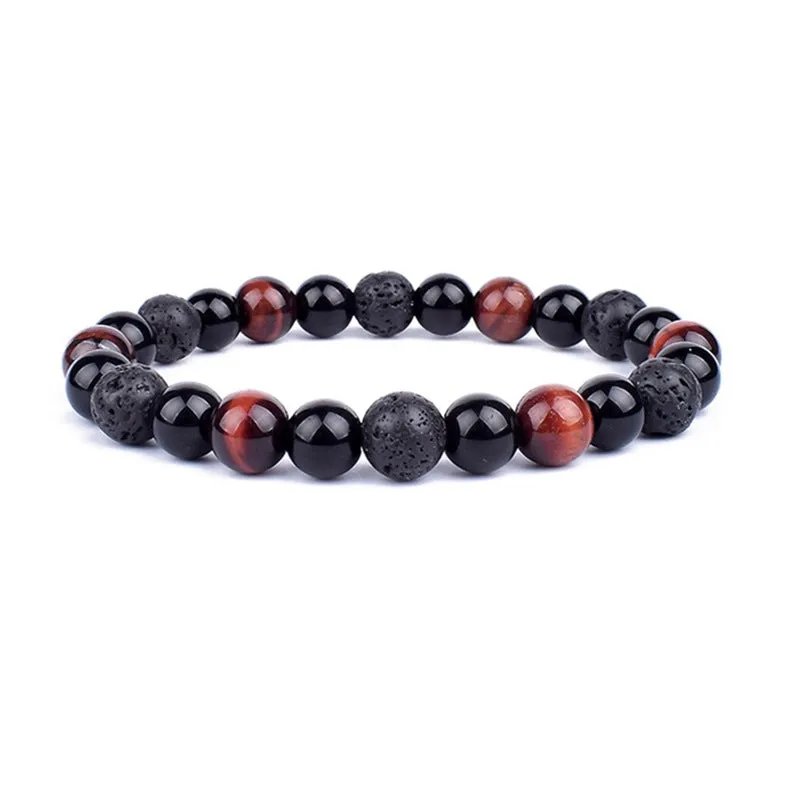 Tigereye Beaded Jewelry Volcanic Rock Men And Women