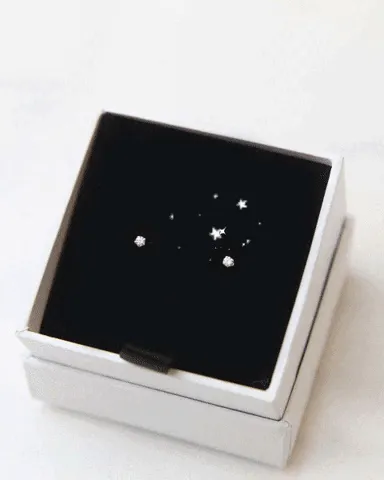 Tiny CZ Birthstone Earrings
