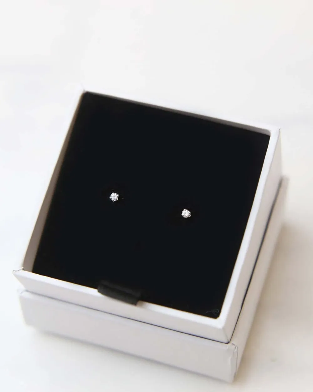 Tiny CZ Birthstone Earrings