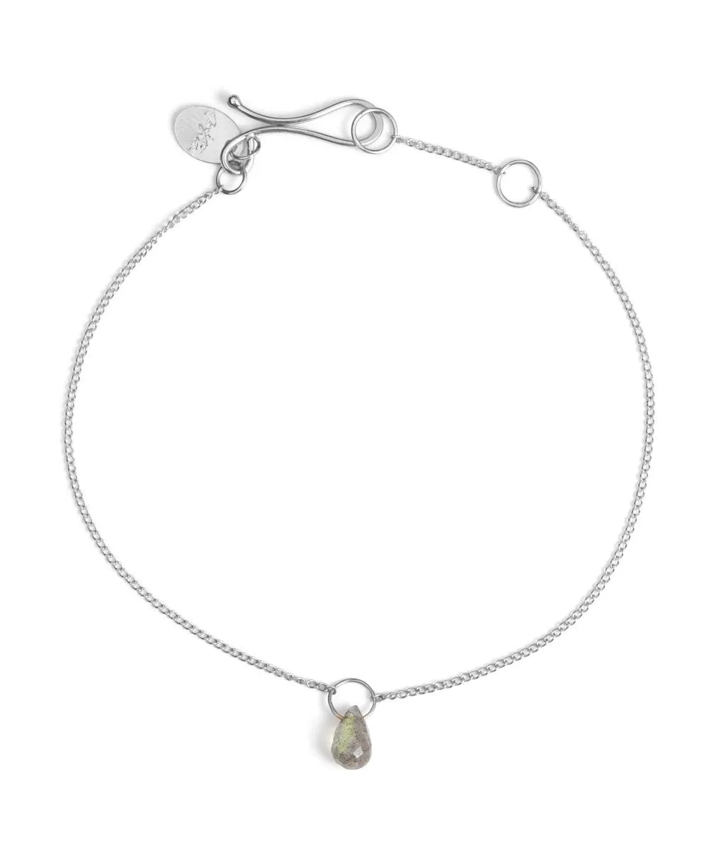 Tiny labradorite chain bracelet