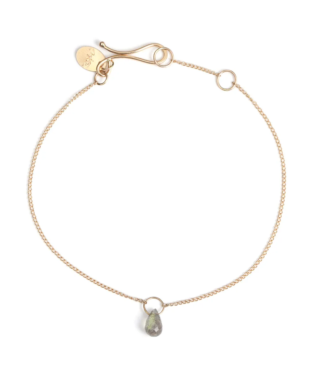 Tiny labradorite chain bracelet